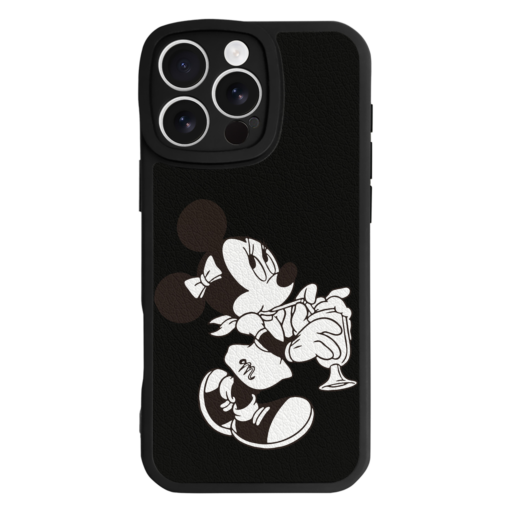 （画像用） ミッキーマウス Mickey Mouse 【iPhone 16シリーズ対応】シリコンスマホケース（レザー調） 材質：シリコン